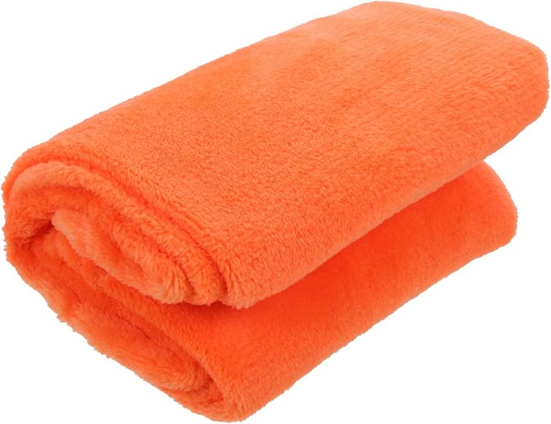 Cabilock Orange Flannel Fleece Pet Blanket Cozy Lightweight Warm Throw For Dogs Cats Bed Couch - Image 1